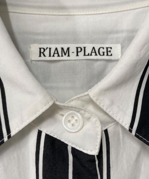 RIAM-PLAGE（リアムプラージュ）RIAM-PLAGE (リアムプラージュ) シャツワンピース ブラック×ホワイト サイズ:38の古着・服飾アイテム