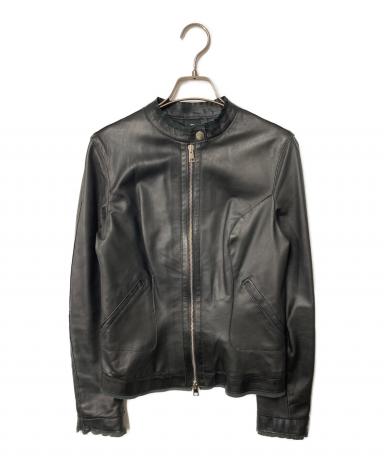 中古・古着通販】DELAN (デラン) レザージャケット ブラック サイズ:40