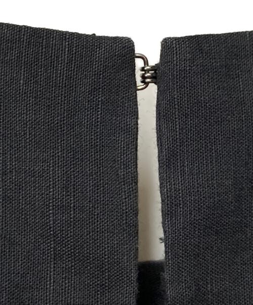 BALLSEY（ボールジィ）BALLSEY (ボールジィ) リネンコットンムーブ フレンチスリーブティアードワンピース ブラック サイズ:36の古着・服飾アイテム