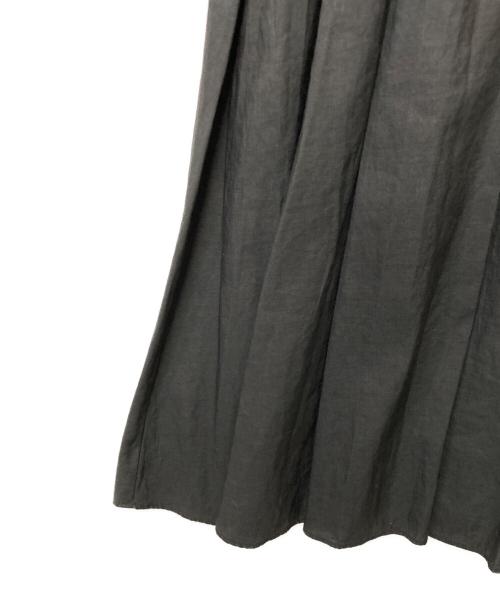 BALLSEY（ボールジィ）BALLSEY (ボールジィ) リネンコットンムーブ フレンチスリーブティアードワンピース ブラック サイズ:36の古着・服飾アイテム