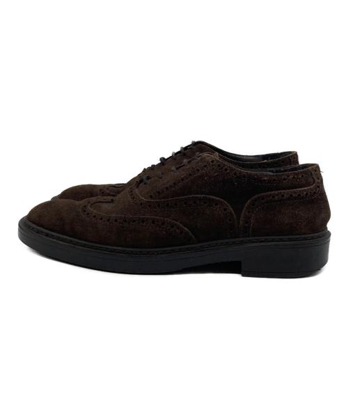 LARDINI（ラルディーニ）LARDINI (ラルディーニ) スエード ウィングチップシューズ ブラウン サイズ:7の古着・服飾アイテム