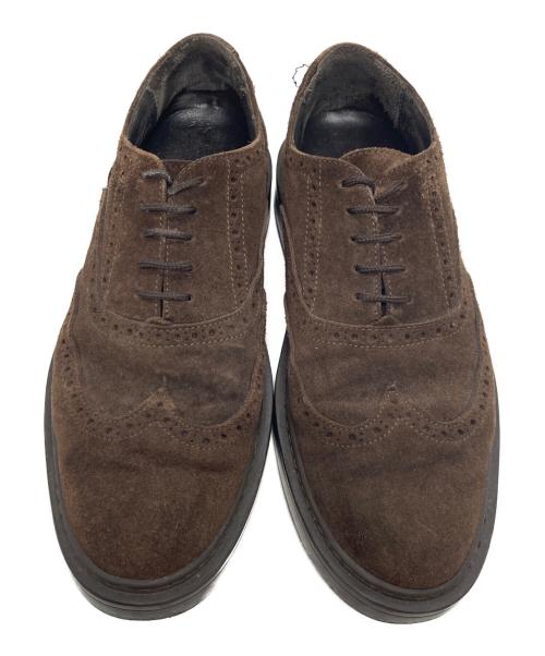 LARDINI（ラルディーニ）LARDINI (ラルディーニ) スエード ウィングチップシューズ ブラウン サイズ:7の古着・服飾アイテム