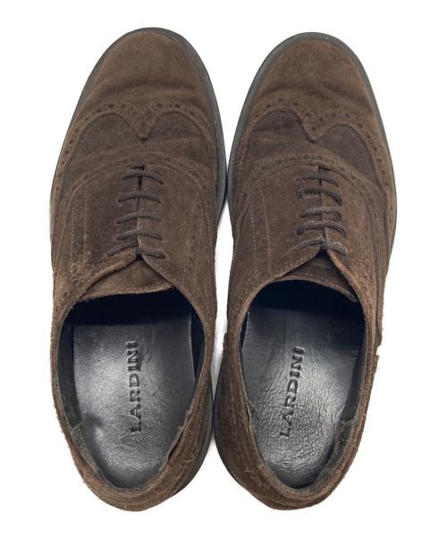 LARDINI（ラルディーニ）LARDINI (ラルディーニ) スエード ウィングチップシューズ ブラウン サイズ:7の古着・服飾アイテム