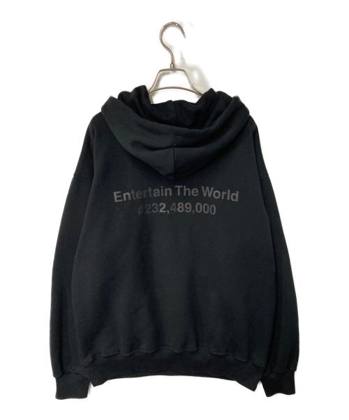ENNOY（エンノイ）ENNOY (エンノイ) ロゴ刺繍プルオーバーパーカー ブラック サイズ:Lの古着・服飾アイテム