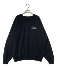 ENNOY（エンノイ）の古着「ロゴ刺繍クルーネックスウェット」｜ブラック