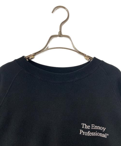 ENNOY（エンノイ）ENNOY (エンノイ) ロゴ刺繍クルーネックスウェット ブラック サイズ:XLの古着・服飾アイテム