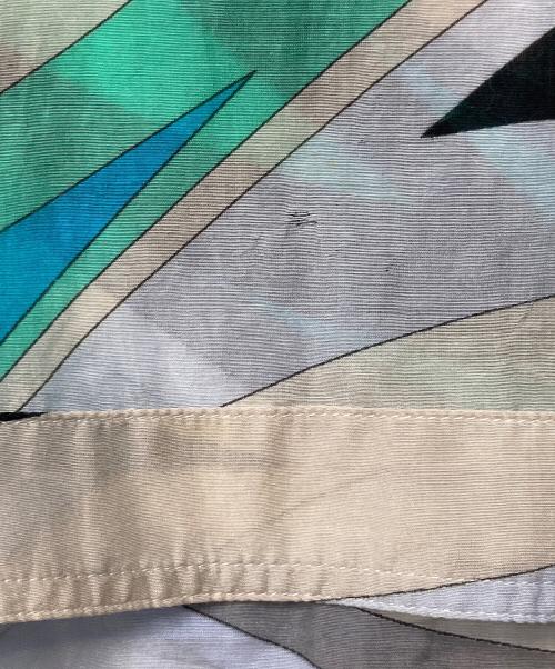 Emilio Pucci（エミリオ プッチ）Emilio Pucci (エミリオ プッチ) 総柄ブラウス ブルー×ホワイト サイズ:36の古着・服飾アイテム