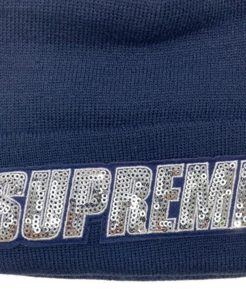 SUPREME（シュプリーム）SUPREME (シュプリーム) Sequin Beanie ネイビーの古着・服飾アイテム
