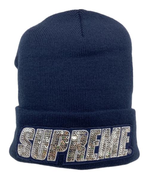 SUPREME（シュプリーム）SUPREME (シュプリーム) Sequin Beanie ネイビーの古着・服飾アイテム