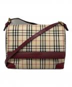 BURBERRYバーバリー）の古着「ノバチェックキャンバスショルダーバッグ」｜ベージュ