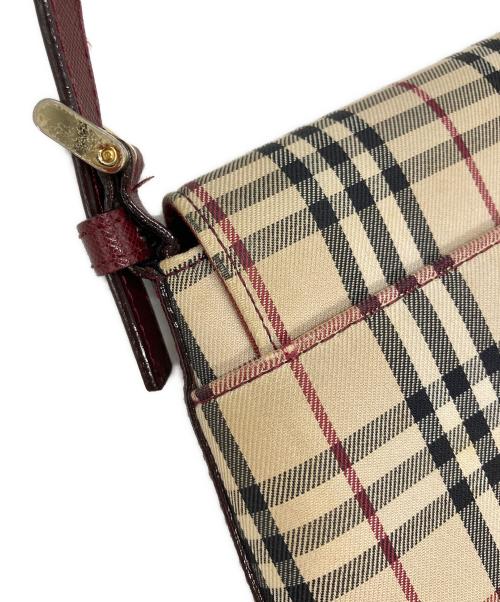 BURBERRY（バーバリー）BURBERRY (バーバリー) ノバチェックキャンバスショルダーバッグ ベージュの古着・服飾アイテム