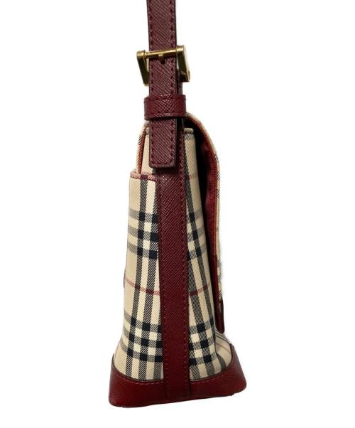 BURBERRY（バーバリー）BURBERRY (バーバリー) ノバチェックキャンバスショルダーバッグ ベージュの古着・服飾アイテム