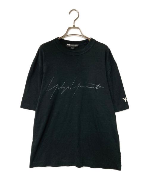 Y-3（ワイスリー）Y-3 (ワイスリー) M DISTRESSED SIGNATURE SS TEE ブラック サイズ:XSの古着・服飾アイテム