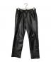 Yohji Yamamoto D'URBAN（ヨウジヤマモト ダーバン A.A.R）の古着「カウレザーストレートパンツ」｜ブラック