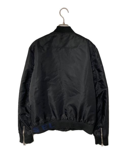 DIESEL（ディーゼル）DIESEL (ディーゼル) デニム切替ブルゾン ブラック×ブルー サイズ:Lの古着・服飾アイテム
