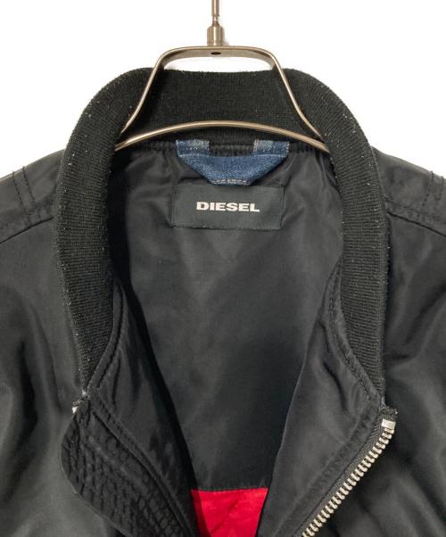DIESEL（ディーゼル）DIESEL (ディーゼル) デニム切替ブルゾン ブラック×ブルー サイズ:Lの古着・服飾アイテム