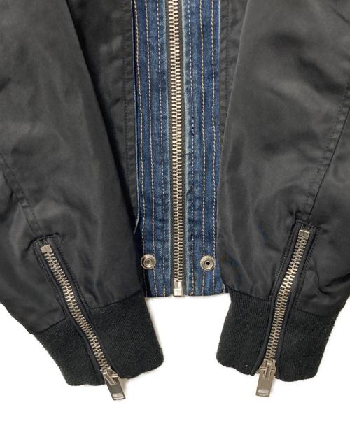DIESEL（ディーゼル）DIESEL (ディーゼル) デニム切替ブルゾン ブラック×ブルー サイズ:Lの古着・服飾アイテム