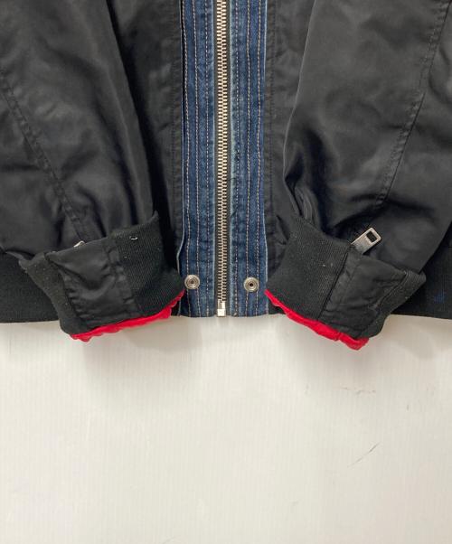 DIESEL（ディーゼル）DIESEL (ディーゼル) デニム切替ブルゾン ブラック×ブルー サイズ:Lの古着・服飾アイテム
