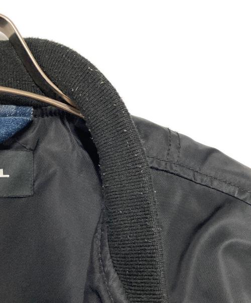 DIESEL（ディーゼル）DIESEL (ディーゼル) デニム切替ブルゾン ブラック×ブルー サイズ:Lの古着・服飾アイテム