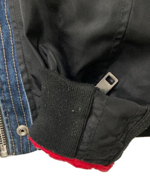 DIESEL（ディーゼル）DIESEL (ディーゼル) デニム切替ブルゾン ブラック×ブルー サイズ:Lの古着・服飾アイテム