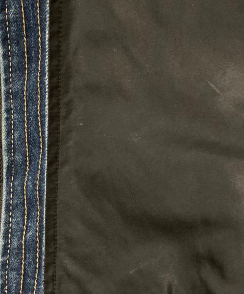 DIESEL（ディーゼル）DIESEL (ディーゼル) デニム切替ブルゾン ブラック×ブルー サイズ:Lの古着・服飾アイテム