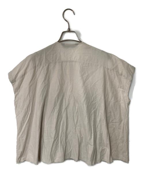 mizuiro-ind（ミズイロインド）mizuiro-ind (ミズイロインド) ピンタックノースリーブシャツ ベージュ サイズ:Freeの古着・服飾アイテム
