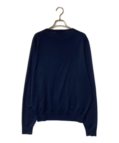 JOHN SMEDLEY（ジョンスメドレー）JOHN SMEDLEY (ジョンスメドレー) クルーネックウールニット ネイビー サイズ:Lの古着・服飾アイテム