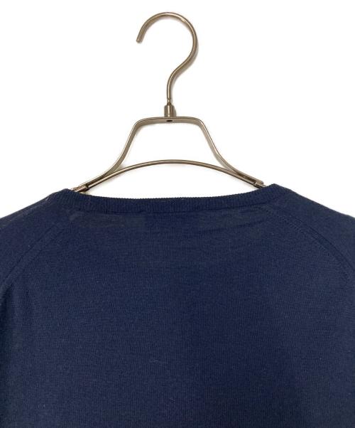 JOHN SMEDLEY（ジョンスメドレー）JOHN SMEDLEY (ジョンスメドレー) クルーネックウールニット ネイビー サイズ:Lの古着・服飾アイテム