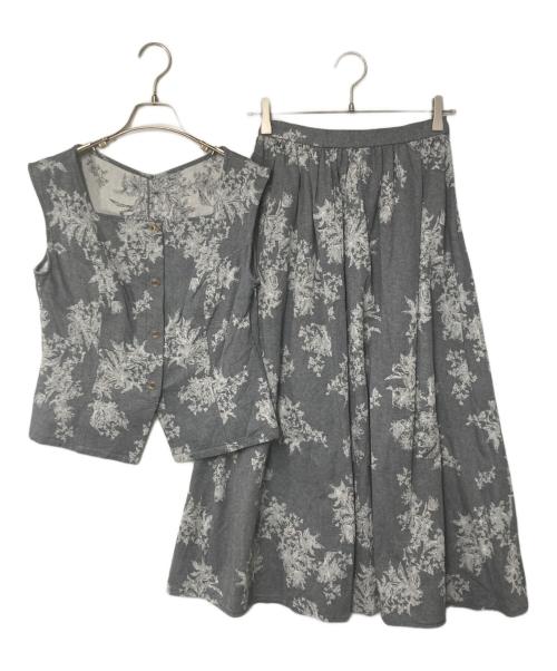 HER LIP TO（ハーリップトゥ）Her lip to (ハーリップトゥ) Martigues Jacquard Vest Set グレー サイズ:Ｍの古着・服飾アイテム