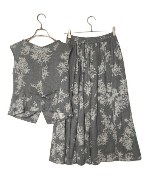 HER LIP TO（ハーリップトゥ）Her lip to (ハーリップトゥ) Martigues Jacquard Vest Set グレー サイズ:Ｍの古着・服飾アイテム