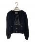 Her lip to（ハーリップトゥ）の古着「Aerienne Cable-Knit Ribbon Cardigan」｜ブラック