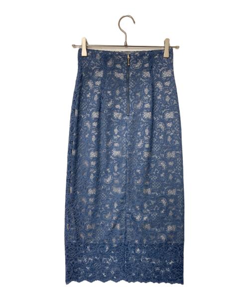 NOLLEY'S sophi（ノーリーズソフィー）NOLLEY'S sophi (ノーリーズソフィー) レースタイトスカート ブルー サイズ:34 未使用品の古着・服飾アイテム