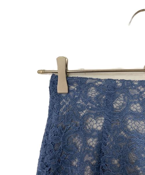NOLLEY'S sophi（ノーリーズソフィー）NOLLEY'S sophi (ノーリーズソフィー) レースタイトスカート ブルー サイズ:34 未使用品の古着・服飾アイテム