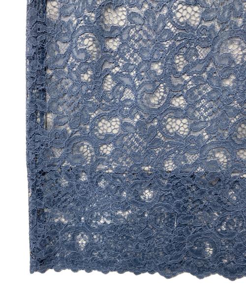 NOLLEY'S sophi（ノーリーズソフィー）NOLLEY'S sophi (ノーリーズソフィー) レースタイトスカート ブルー サイズ:34 未使用品の古着・服飾アイテム