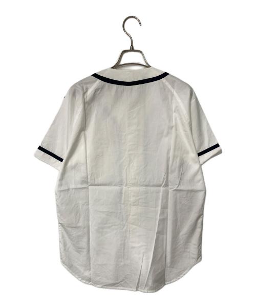 GANRYU（ガンリュウ）GANRYU (ガンリュウ) ベースボールシャツ ホワイト×ネイビー サイズ:Sの古着・服飾アイテム