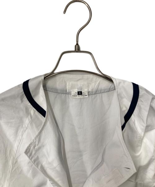 GANRYU（ガンリュウ）GANRYU (ガンリュウ) ベースボールシャツ ホワイト×ネイビー サイズ:Sの古着・服飾アイテム