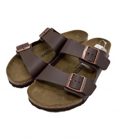 【中古】ビルケンシュトック BIRKENSTOCK レザー サンダル ブラウン【サイズ41】【メンズ】 中古・古着通販】BIRKENSTOCK (ビルケンシュトック) Arizona サンダル