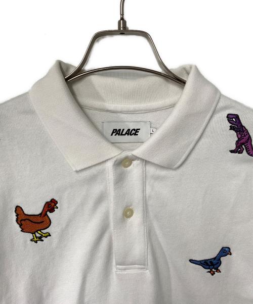 PALACE（パレス）PALACE (パレス) ANIMALS POLO / ポロシャツ ホワイト サイズ:Lの古着・服飾アイテム