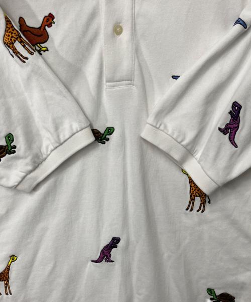 PALACE（パレス）PALACE (パレス) ANIMALS POLO / ポロシャツ ホワイト サイズ:Lの古着・服飾アイテム