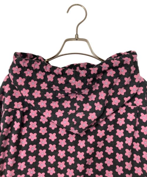 SUPREME（シュプリーム）Supreme (シュプリーム) Hooded Flower Flannel Shirt ブラック×ピンク サイズ:Ｍの古着・服飾アイテム