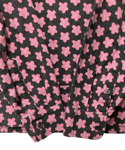 SUPREME（シュプリーム）Supreme (シュプリーム) Hooded Flower Flannel Shirt ブラック×ピンク サイズ:Ｍの古着・服飾アイテム