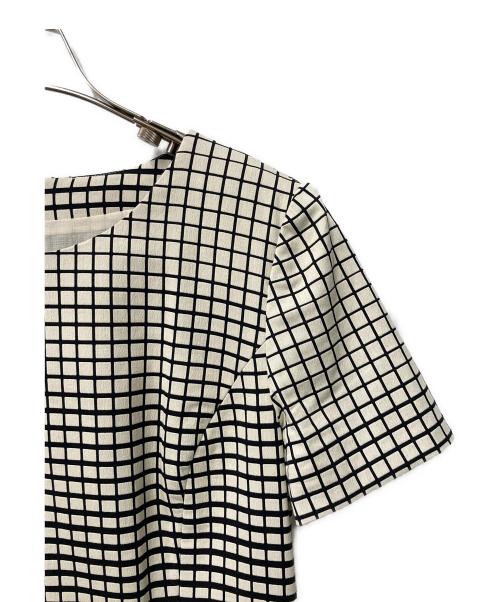 Leilian（レリアン）LEILIAN (レリアン) チェックワンピース ホワイト×ブラック サイズ:9の古着・服飾アイテム