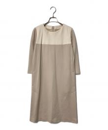 Leilian（レリアン）の古着「カットソーワンピース」｜ベージュ