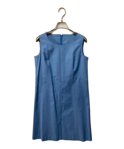 Leilian（レリアン）Leilian (レリアン) ノースリーブワンピース ブルー サイズ:7の古着・服飾アイテム