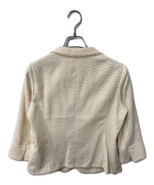 Leilian（レリアン）LEILIAN (レリアン) カットワークジャケット アイボリー サイズ:9の古着・服飾アイテム