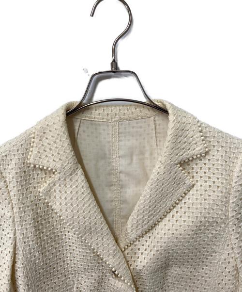 Leilian（レリアン）LEILIAN (レリアン) カットワークジャケット アイボリー サイズ:9の古着・服飾アイテム