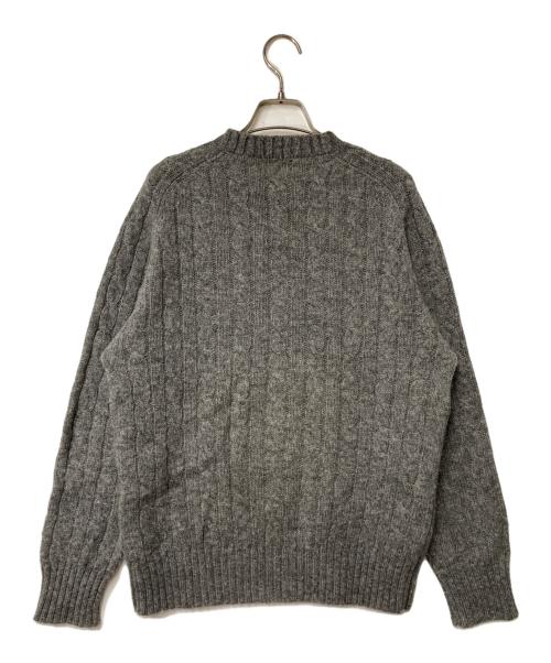 BROOKS BROTHERS（ブルックスブラザーズ）BROOKS BROTHERS (ブルックスブラザーズ) シェットランドウールケーブルニット BROOKS BROTHERS グレー  グレー サイズ:40の古着・服飾アイテム
