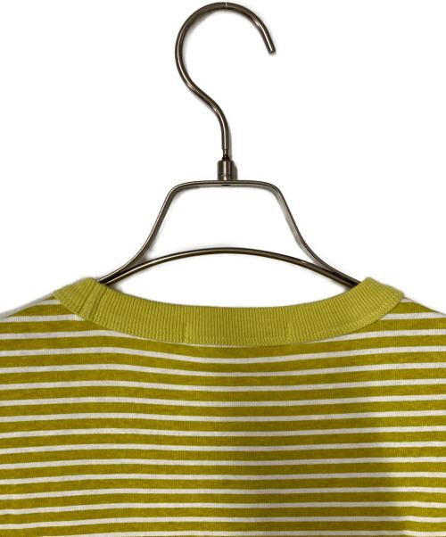 STONE ISLAND（ストーンアイランド）STONE ISLAND (ストーンアイランド) MARINA プリント ボーダーカットソー イエロー サイズ:Mの古着・服飾アイテム