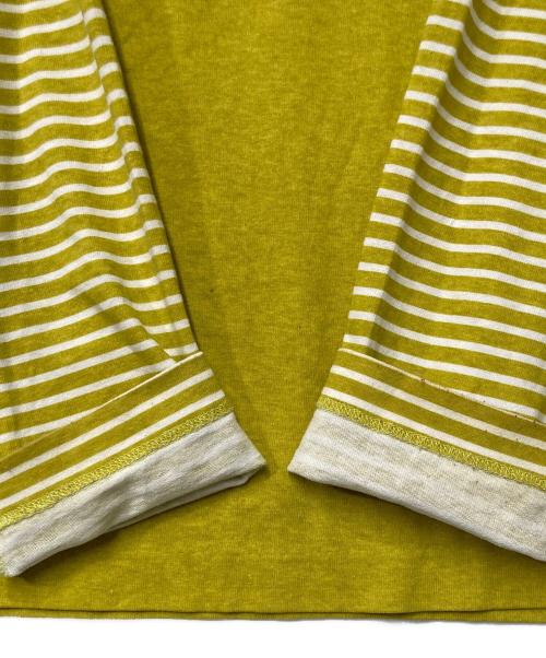 STONE ISLAND（ストーンアイランド）STONE ISLAND (ストーンアイランド) MARINA プリント ボーダーカットソー イエロー サイズ:Mの古着・服飾アイテム