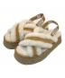 UGG（アグ）の古着「Disco Cross Slide」｜ベージュ×ホワイト